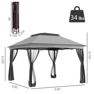 Outdoor Pop-Up Canopy Gazebo Convenient and Stylish Pergola for Sun Protection - Product Image 6
