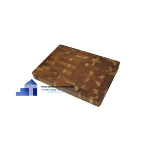 Wooden Rectangle Cutting Board Handmade Kitchen Gadget Storage Holder Single Tier - Product Image 3