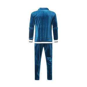 Private Label Mens <b>Velvet</b> Tracksuit Custom Logo Velour Zip Up Hoodie <b>Jogger</b> Pants Set OEM Wholesale Rate - Product Image 4