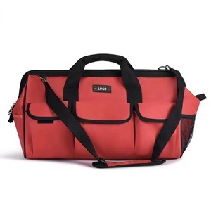 Sac à outils bleu avec plusieurs poches et bandoulière, étui de transport pour le rangement des équipements - Product Image 4