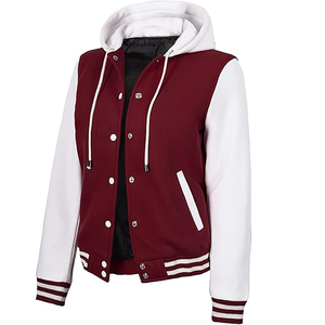 เสื้อแจ็คเก็ตวาร์ซิตี้ผู้หญิงแบบสั่งทำ ปักโลโก้ คุณภาพสูง ทำจากผ้าขนสัตว์ แจ็คเก็ตเบสบอล - Product Image 1