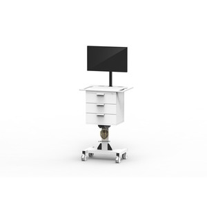 Le double moniteur mobile monte le chariot médical d'infirmière d'hôpital de poste de travail - Product Image 2