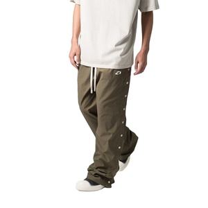 Performance Snap Side Track Pants Men Tear Away Nylon <b>Trousers</b> Athletic Training Wear OEM Wholesale Supplier - Product Image 1