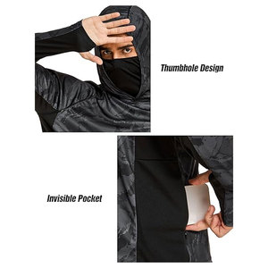 Camiseta con Capucha y Protección Solar UPF 50, Manga Larga, con Máscara Integrada, Ligera, Transpirable, para Pesca, Senderismo y Actividades al Aire Libre - Product Image 5