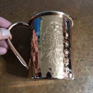 Hammered Copper <b>Moscow</b> <b>Mule</b> <b>Mug</b> With Handle Vintage Owl Embossed Insulated Camping <b>Mugs</b> Customizable Designs - Product Image 4