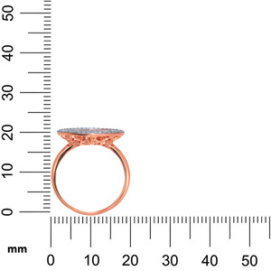 Bague de déclaration géométrique plaquée or rose de luxe avec halo de zircone cubique pour femme, idéale pour mariage, fiançailles, anniversaire, bijoux de mode - Product Image 5