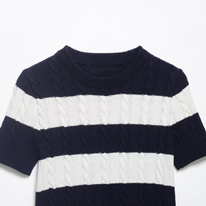 Ropa de Mujer para Primavera 2026, Suéter de Punto de Ocho Capas a Rayas, Estilo Retro Casual, Blusa para Mujer - Product Image 3