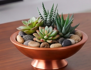 Frutero de cobre con acabado pulido, diseño moderno, tazón de metal duradero para servir frutas y aperitivos, ideal para regalar. - Product Image 4