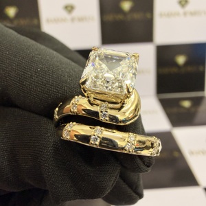 Anillos de Diamantes con Corte Ascher, Cultivados en Laboratorio, con Certificado IGI, CVD HPHT, Oro Sólido de 14k y 18k, Joyería Personalizada para Mujer, Anillo de Compromiso - Product Image 5