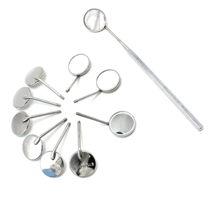 Ensemble de miroirs buccaux dentaires en acier inoxydable avec poignée moletée, instrument chirurgical manuel argenté, instruments dentaires de classe I - Product Image 5