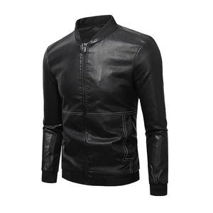 <b>Men</b> Leather Riding Jackets Winter Riding Jackets Plain Combined Cow Leather Jacket 100% Genuine Leather jacket for <b>men</b> - Product Image 3