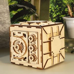 Puzzle 3D in Legno per Adulti, Kit Modello Combinabile Fai-da-te in Compensato per la Costruzione di un Contenitore Meccanico - Product Image 1
