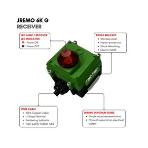 Industrial Radio Remote <b>Control</b> for Crane Hoist and Winch, Single Speed, 100 240VAC, JEICO JREMO 6K G, Made in Korea remote - Product Image 3