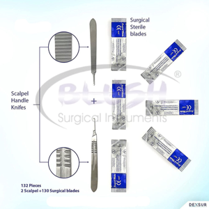 Best Deal on Stainless Steel Tissue Dissection Surgical Set Reusable Medical & Laboratory Instruments By <b>Blush</b> Surgical - Product Image 4
