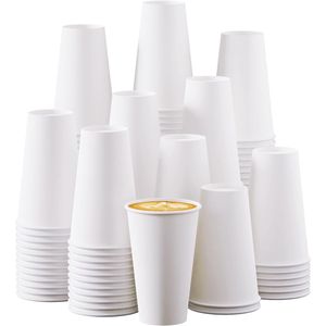 Confezione da 210 Bicchieri di Carta Bianchi Usa e Getta da 16oz per Bevande Calde, Caffè, Succhi e Altre Bevande - Product Image 1