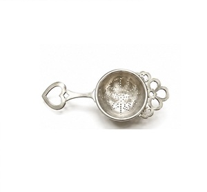 New Arrival Classic Tea Infuser High Demanding Silver Tea Strainer With Decorative Handle Polished Metal Classic Style Reusable - Product Image 6