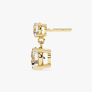 Boucles d'oreilles pendantes en diamant de laboratoire rond de 1,20 ct, or jaune 14 carats, élégantes, style bohème, pour mariage, fête, cadeau pour femme - Product Image 3