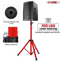 Soportes Metálicos Ajustables de 5 Niveles para Altavoces de 6 Pies, Par de Trípodes para DJ y Estudio con Inserto de 35mm