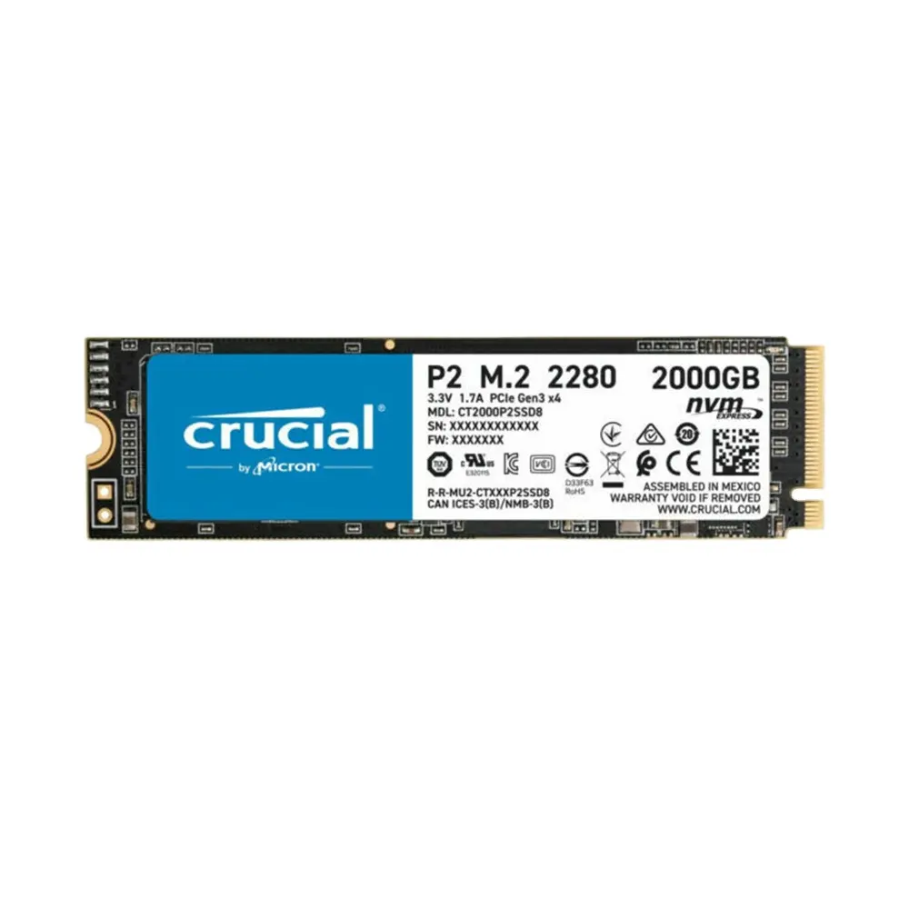 P2 2TB 3D NAND NVMe PCIe M.2Up to 2400 MB/s SSD CT2000P2SSD8