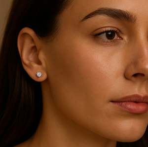 Boucles d'oreilles en forme de cœur avec diamant Moissanite, argent sterling, bijoux classiques, cadeau pour femmes - Product Image 2