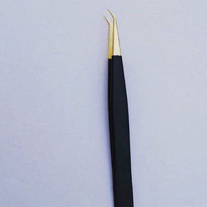 Juego de 4 Pinzas Profesionales de Acero Inoxidable para Extensión de Pestañas - Product Image 3
