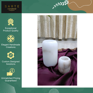 High Quality Luxury Onyx Alabaster <b>Marble</b> Custom Eco-Friendly Candle <b>Jar</b> Stone Lanterns Candle Holders for Tea Lights Home - Product Image 3