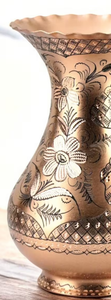 Precioso Florero de Latón Moderno Personalizado, Decoración India de Mesa, Coleccionable Nakkashi, Colores Personalizados, Navidad - Product Image 4