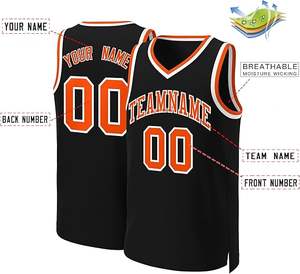 Maillots de basketball décontractés haut de gamme en sublimation, respirants, anti-humidité, en polyester, uniformes sportifs personnalisés pour équipes, entraînement athlétique - Product Image 1