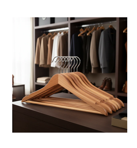Cintre en bois de qualité supérieure pour suspendre chemises, pantalons, robes, vestes, manteaux et les essentiels quotidiens de la garde-robe - Product Image 6