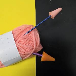 AA0088 Knitting Needle Point Protector | Orange Knitting Needle Point Protector Cone Shape For <b>Crochet</b> <b>Hook</b> Tip Cover - Product Image 2