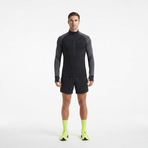 Haut de sport technique à compression pour homme, col zippé 1/4, 240 GSM, en polyamide recyclé et élasthanne, séchage rapide, vêtement technique d'extérieur - Product Image 1