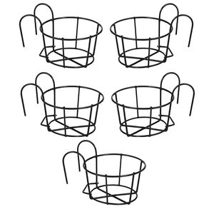 Pot de fleurs suspendu en métal avec finition thermolaquée, style rustique, pour plantes vertes d'extérieur - Product Image 2