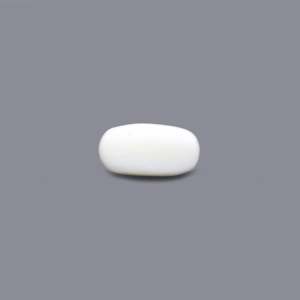 Natural White Coral Cabochon 4.88 Carat Certified Loose Gemstone Fine Quality - Product Image 2