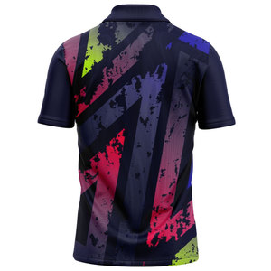 เสื้อโปโลผู้ชายแบบมีประสิทธิภาพสูง พิมพ์ลายแบบระเหิดสีตามสั่ง ระบายอากาศได้ดี ซับเหงื่อ เสื้อโปโลสำหรับทีมกีฬา - Product Image 4