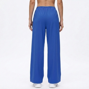 Pantalon de yoga taille mi-haute à jambe droite pour femme, couleur unie, idéal pour le sport et le fitness - Product Image 3
