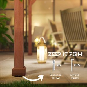 Pergola in Legno per Esterni Elegante e Resistente per Decorazione Giardino e Patio - Product Image 6