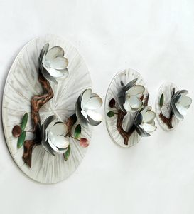 Metal white <b>gold</b> and black floral <b>wall</b> accent for <b>wall</b> decor - Product Image 4