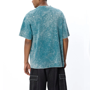 Camiseta de Hombre Nueva, Ligera, de Alta Calidad, de Secado Rápido, de Tela de Algodón, Lavada con Ácido, Talla Grande, al por Mayor, Informal y Urbana - Product Image 5