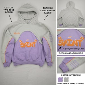 เสื้อฮู้ดสไตล์อังกฤษ 250gsm ผ้าฝ้าย 100% เป็นมิตรกับสิ่งแวดล้อม สำหรับฤดูใบไม้ร่วง หนานุ่ม พิมพ์ลายตัวอักษร โลโก้สั่งทำได้ สตรีทแวร์ บริการ OEM - Product Image 2