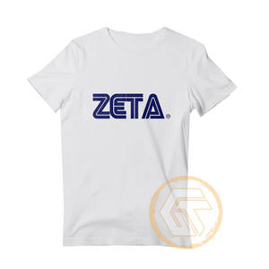 Camiseta de Algodón Personalizada al por Mayor de Zeta Phi Beta, Ropa de Sororidad Fina para Mujer, Fraternidad, Lisa, Teñida, de Alta Calidad y Transpirable - Product Image 6