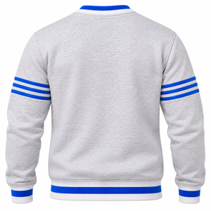 Sweat-shirt à col rond gris pour hommes Phi Beta Sigma, avec broderie en chenille bleue, manches longues, pull de fraternité, depuis 1914 - Product Image 4