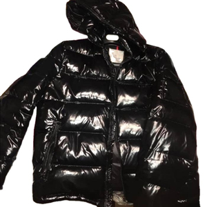 Chaqueta Acolchada con Capucha para Hombre, Abrigo de Invierno Cálido y Grueso, Casual, con Cierre de Cremallera, Recubrimiento de PU, Corte Regular, Color Negro Sólido, Resistente al Viento - Product Image 3