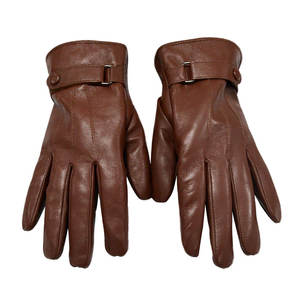 Gants d'hiver en cuir unis pour femme, doublés polaire, chauds et isolants, pour usage quotidien, fêtes et activités extérieures, à doigts complets - Product Image 4
