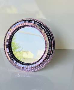 Espejo con Marco de Vidrio Craquelado de 8 Pulgadas de la Mejor Calidad para Centros de Mesa de Boda, Decoración Festiva y Artículo de Regalo en Venta - Product Image 4