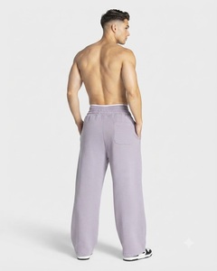 Ensemble de survêtement surdimensionné pour homme, personnalisé OEM, couleur lavande, avec détails contrastants, en molleton de coton de qualité supérieure, comprenant un sweat à capuche et un pantalon de survêtement à jambes larges - Product Image 6