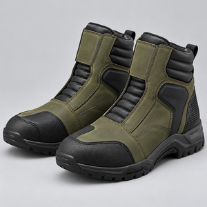 Bottes de moto courtes de haute qualité avec fermeture sécurisée, caractéristiques anti-abrasion et design moderne pour l'extérieur - Product Image 4