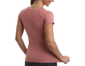 Camisetas Deportivas de Moda para Mujer 2026, Manga Corta, Compresión Atlética, Secado Rápido, para Yoga y Gimnasio, con Talla y Logotipo Personalizados - Product Image 3