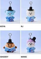 Porte-clés BTS BT21 K-Seonbi, poupée, CD de musique pop, plastique, papier, coréen, tous âges, KR BW-154