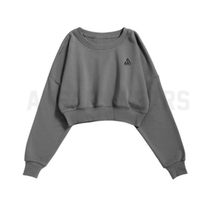New 2026 Cropped Winter Breathable Sweatshirt Workout <b>Crop</b> <b>Top</b> Casual Loose Fit Pullover Street Style Winter sweatshirt - Product Image 4