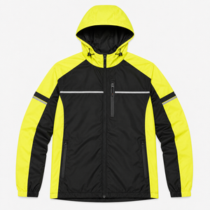 Chaqueta de Reparto con Capucha y Logotipo Personalizado para Hombre, Resistente al Viento, Reflectante, para Exteriores, Mensajería, Logística, Comercio Electrónico, Repartidores de Comida - Product Image 4
